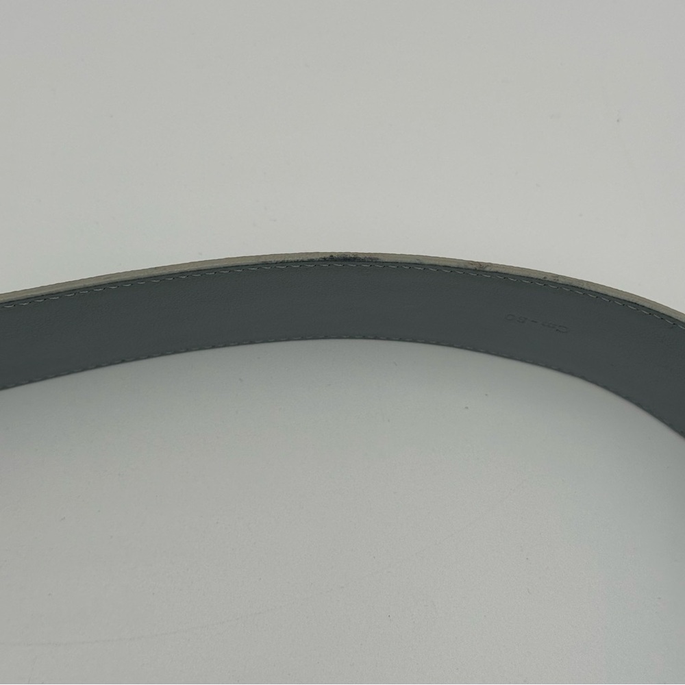 (SOLD) Salvatore Ferragamo Light Gray Fashion Belt (237132) Size 80 - Picture 6 of 12